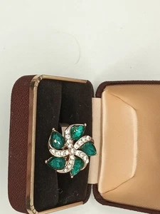 Anillo Tamaño Ajustable Saludo Cristal Estrás Anillo Cóctel - Imagen 1 de 1