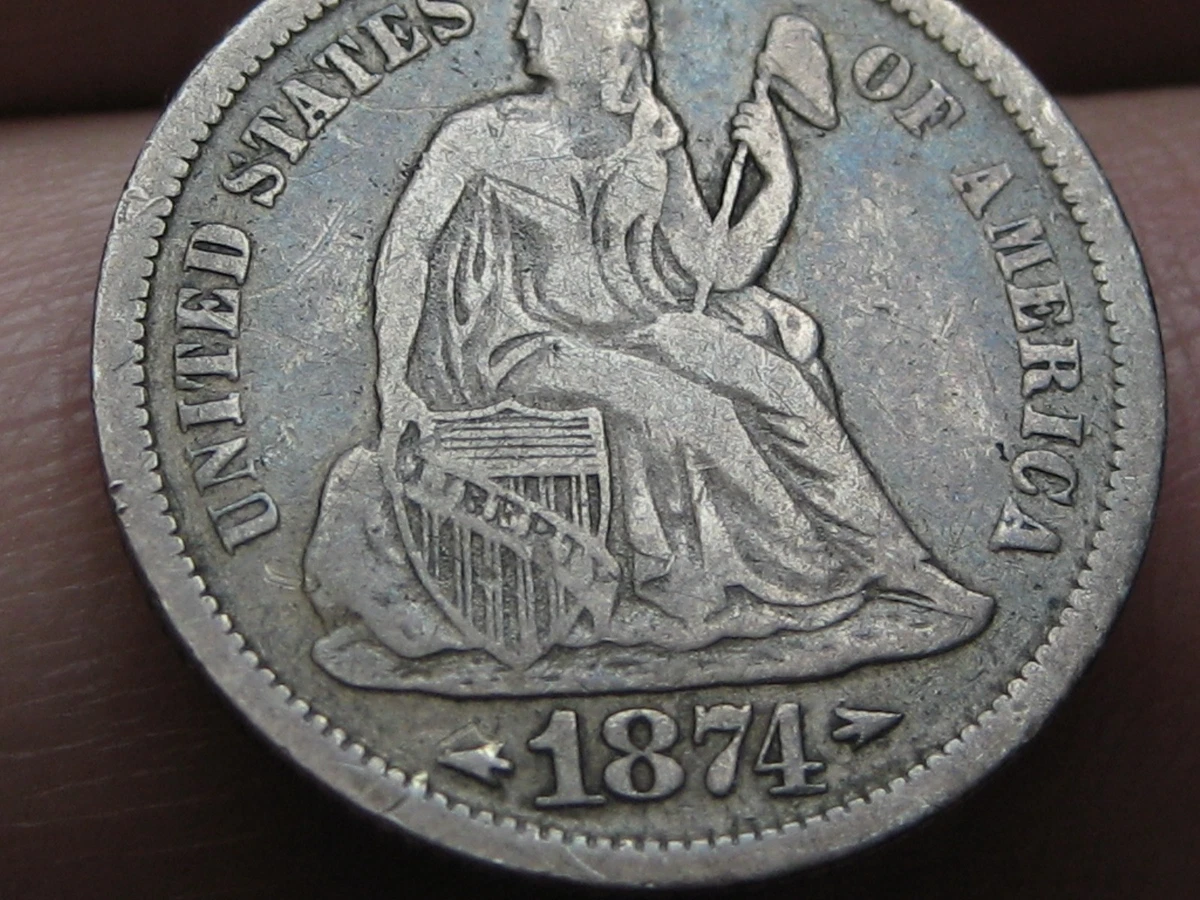 Uncertified 1874 Year Seated Liberty Dimes (1837-1891) for sale | eBay