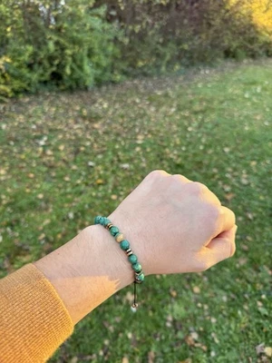 Handgefertigtes Afrikanischer-Türkis Armband – Verstellbar – Unisex - Bild 1 von 4