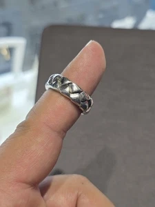 Vintage Scott Kay Woven Braid Basket Weave Platinum Band Ring 6 mm Size 9 Mens - Picture 1 of 7