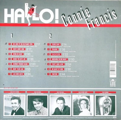 Connie Francis Hallo! Connie Francis LP vinyl Germany Polydor 1986 - small old - Image 1 of 3