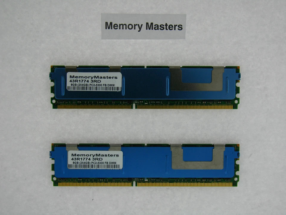 43R1774 8GB 2 x 4 GB 667MHz FBDIMM DDR2 Memory Lenovo D10 NEW - Image 1 of 1