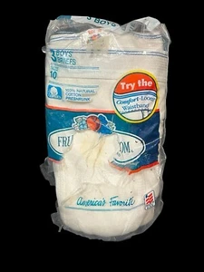 3 VTG FRUIT OF LOOM BLUE STRIPE WHITEY TIGHTIES BOY BRIEF UNDERWEAR NIP SIZE 10 - Picture 1 of 8