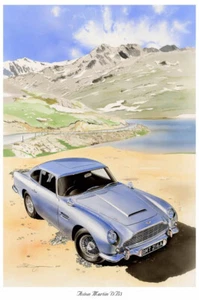 ASTON MARTIN DB5 JAMES BOND GOLDFINGER 1964 BMT 216A NEW PAINTING PRINT ART WORK - Picture 1 of 3