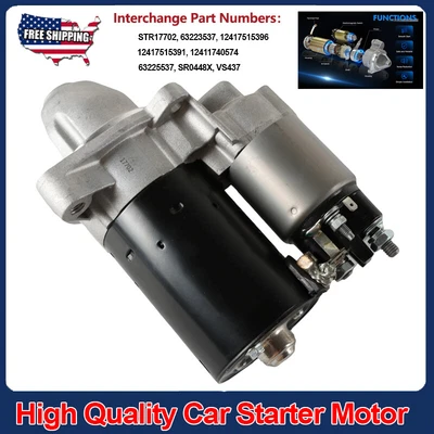 12V Starter 17702 For BMW 325Ci 325i 325xi 2001 2002 2003 2004 2005 L6 2.5L USA Foto 1 de 4