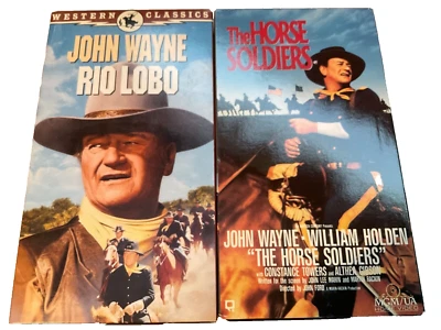 RIO LOBO AND THE HORSE SOLDIERS W/ JOHN WAYNE, VHS TAPES Foto 1 de 2