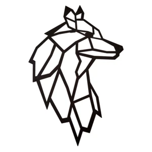 Hansmeier Wanddeko aus Metall 38 x 55 cm Wolf Deko Industrial - Bild 1 von 7