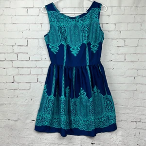 Vestido UP By Ultra Rosa Para Mujer Pequeño S Boho Western Sin Mangas Mini Azul Cobalto - Imagen 1 de 11