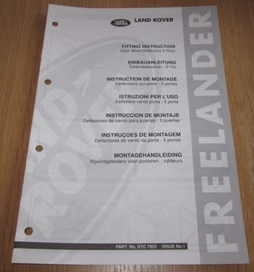 Einbauanleitung Land Rover Freelander Türwindabweiser 5 Türer Wind Abweiser Tür - Picture 1 of 1