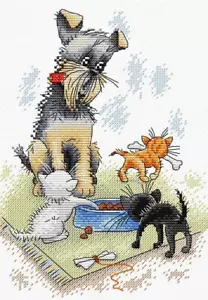 Hund & Welpen SM-204 MP Studia gezähltes Kreuzstich-Set - Bild 1 von 1