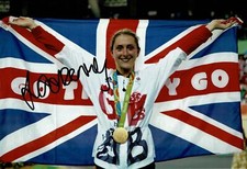 Laura Trott Signed 12X8 Photo London 2012 Tokyo 2020 Genuine Signature AFTAL COA