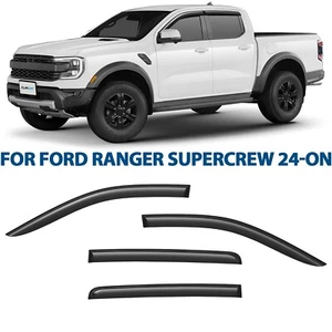 Rain Guards Vent Visors Shade for 2024-2025 Ford Ranger SuperCrew - Picture 1 of 10