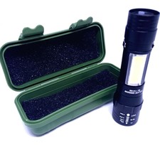 TORCIA LED TATTICA MILITARE POTENTE RICARICABILE FRONTALE TRAMITE USB ELETTRICA