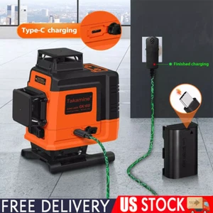 16 Lines Laser Level Self Leveling 4x360° 4D Green Cross Line for Construction - Picture 1 of 7