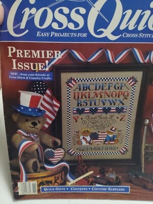Cross Quick Stitch Pattern Magazine VTG 1988 Craftways Patriotic Gifts Easy - Image 1 of 4
