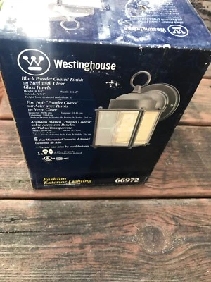Westinghouse 66972  Black Wall Lantern 8.25” Tall - Image 1 of 3
