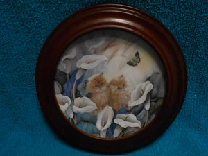 Vanhygan & Smythe Frame Kitty Cat Plate WL George Petal Pals Alluring Lillies - Picture 1 of 5