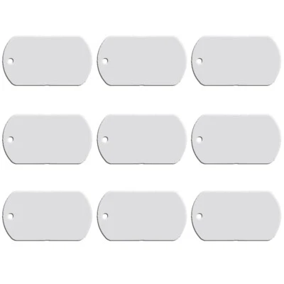 20/40/100pcs Personalized Pet Dog ID Tag Rectangle Aluminum Bulk Blank Name Disc - Image 1 of 4