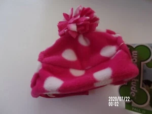 Lo último ROSA Punto LANA pom Sombrero Perro Wag-a-tude Nueva Gorra XS/S M/L XL - Imagen 1 de 3