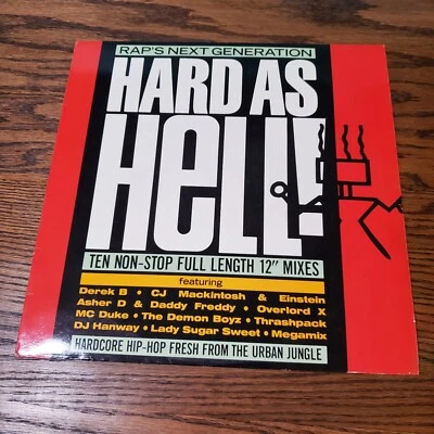 1988 - VARIOUS - HARD AS HELL LP - PROFILE RECORDS ASHER D DADDY FREDDY DEREK B - Image 1 of 4