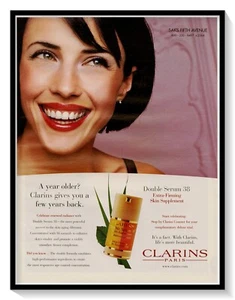 Clarins Paris Doble Suero 38 Antienvejecimiento Vintage 2001 Impresión Revista Anuncio - Imagen 1 de 2