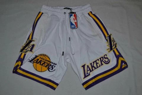 PRO STANDARD LOS ANGELES LAKERS LOGO WHITE  MENS SHORTS ALL SIZES NEW Cover