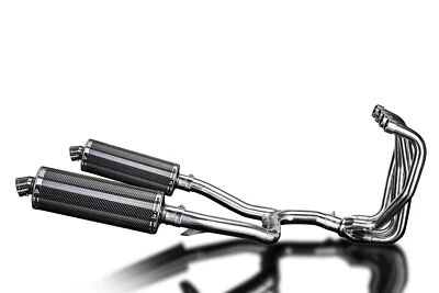 Silenciador ovalado de fibra de carbono Kawasaki ZX-11 Ninja Delkevic 4-2 escape 14" 90-01 Foto 1 de 3