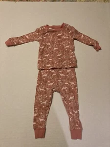 12 month Baby Girl Wonder Nation 2 Piece Pink Sleep ware - Picture 1 of 3