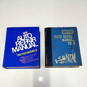 Motor Auto Repair Manuals 1975 1977-83 1982 38th 46th Editions Mechanic Car Lot - Picture 1 of 24