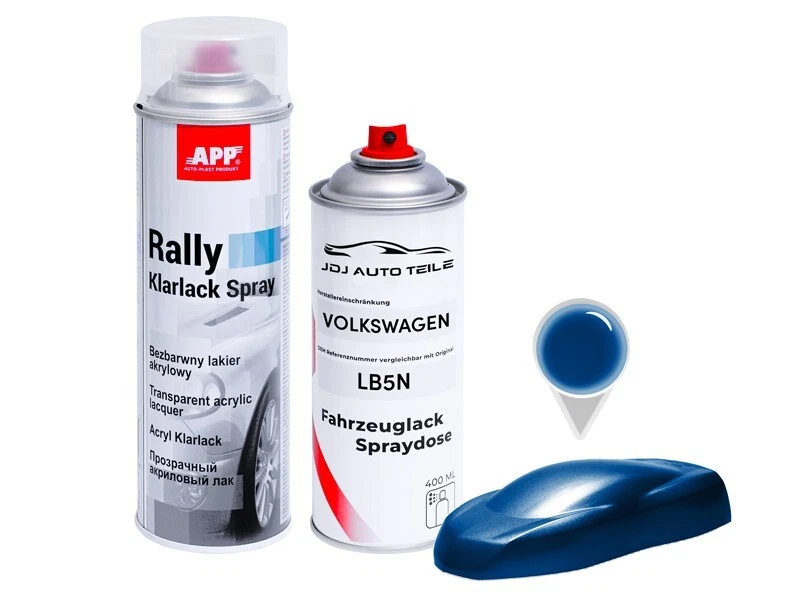 Autolack Spraydose Set für VW,AUDI LB5N INDIGOBLAU B5N +Klarlack 2x400ml - Bild 1 von 2