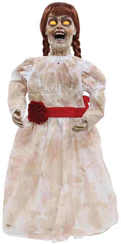 Grim Girl Scary Doll Halloween Decoration for Haunted House Decor 32 Inches Tall