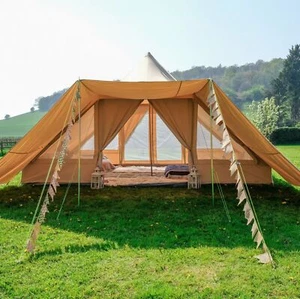 Touareg Bell Tent Awning 700x240cm 100% Cotton Canvas by Life Under Canvas - Picture 1 of 7