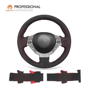 MEWANT Black Alcantara Steering Wheel Cover for Nissan GT-R GTR R35 2008-2016 - Imagen 1 de 11