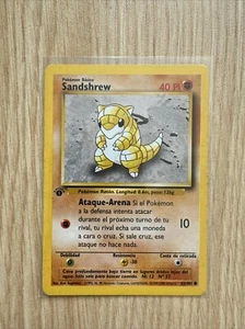 Pokemon 1st Edition Sandshrew 62/102 1st Edition Base Set Spanish LP - Picture 1 of 4