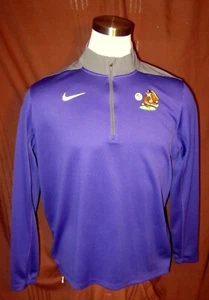 Fresno Bulldogs Mens Long-Sleeve 1/4-Zip Shirt, Purple, Nike, Size L, EUC - Picture 1 of 6