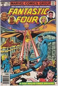 Fantastic Four #216 A God Walks Time Square Marvel Comics März 1980 Sehr guter + Zustand - Bild 1 von 2