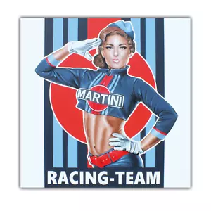 Martini Racing Aufkleber "Racing Team Pin Up" 15x15cm Kontur Neu rar selten - Bild 1 von 1
