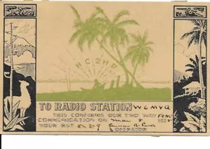 QSL 1938 Ecuador Radiokarte - Bild 1 von 1