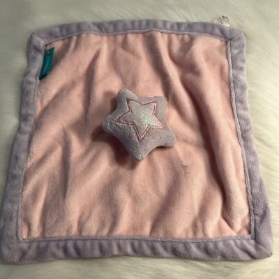 Chupete de seguridad cuadrado Tiddliwinks Sparkly Star Lovey rosa púrpura 12" bebé  Foto 1 de 4