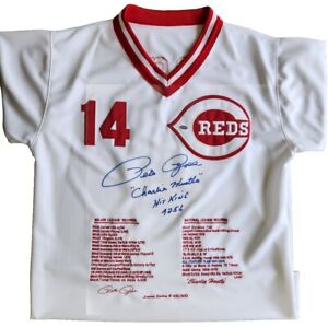 Pete Rose Signed Cincinnati Reds Jersey Collectible #435/500 "Charlie Hustle"