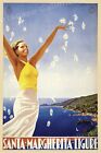1950s Santa Margherita Ligure Italy Vintage Style Travel Poster - 24x36