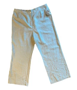 Neu mit Etikett 100 % Leinen 1X blaue Hose weites Bein locker Resort oder Arbeitshose von Valerie - Bild 1 von 12