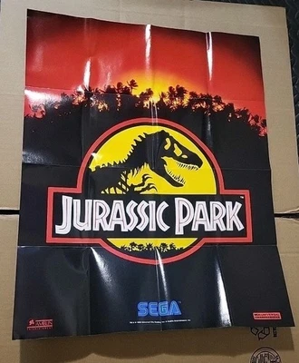 Vintage Sega Jurrasic Park Promo Poster 20x16 1993 Video Game Advertisement Rare - Image 1 of 4