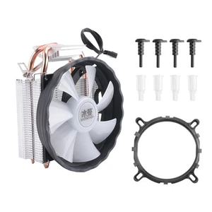 X200 CPU Cooler 2 Heat Pipes 120mm Silent Fan 4Pin PWM PC Cooler8952 - Photo 1/7
