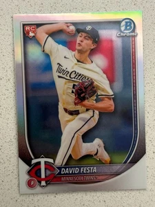 2025 Bowman - David Festa #54 - Red Rookie Redemption Chrome - Twins - Picture 1 of 2