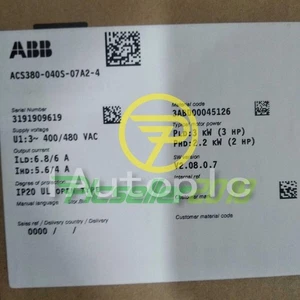 ABB ACS380-040S-07A2-4 Inverter New Fast Shipping 1pcs - Picture 1 of 5