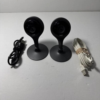 Google Nest Cam Indoor Security Plug-in Wi-Fi Camera NC1102ES A0005 Set Of 2 - Image 1 of 4