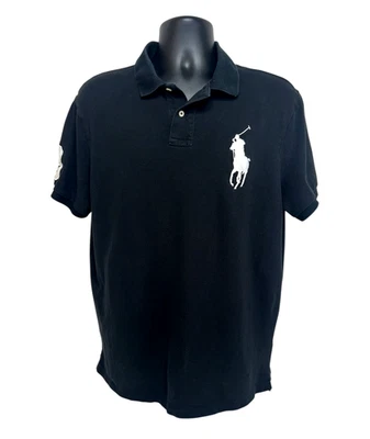 Polo Ralph Lauren Men's Black Custom Slim Fit Big Pony Polo Shirt Size XXL - Image 1 of 4