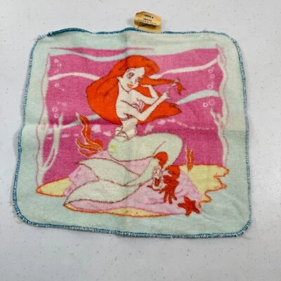 Paño Franco Vintage Ariel Disney Princesa Cuadrado Todo Algodón Rosa Azul Foto 1 de 4