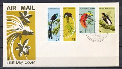 AVES DE PARAÍSO Y AVES - 3 X FDC PAPÚA NUEVA GUINEA 1970-1974 Gh199 Foto 1 de 4